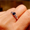 WHITE GOLD RING WITH SAPPHIRE 0.66 KTES