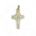 YELLOW AND WHITE GOLD CROSS