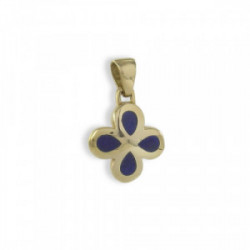 YELLOW GOLD LAPIS LAZULI CROSS