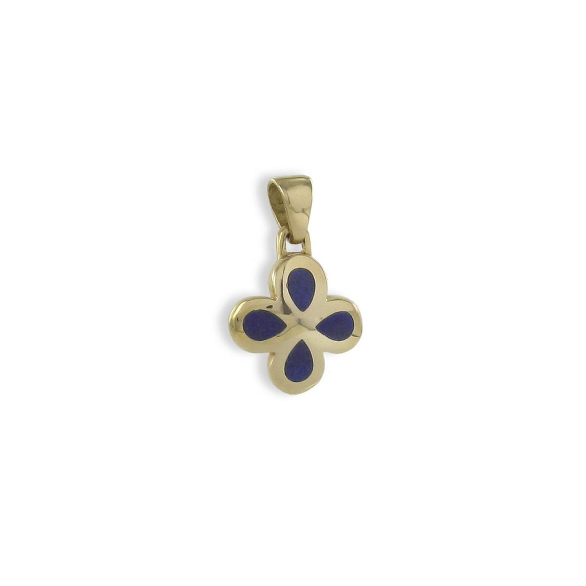 YELLOW GOLD LAPIS LAZULI CROSS