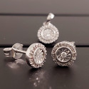 PENDIENTES ORO CON 22 DIAMANTES