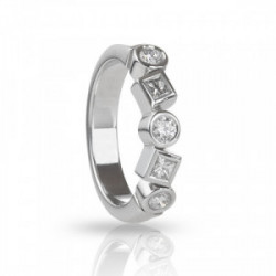 WHITE GOLD RING WITH DIAMONDS 2 CUTS