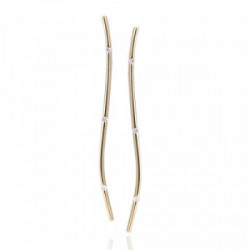 LONG RIGID GOLD EARRINGS