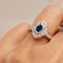 ANELL OR ROSASSA SAFIR 0,65 KILATES