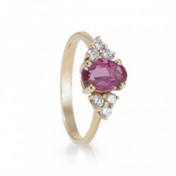 OVAL RUBY 0,85 KTES YELLOW GOLD RING
