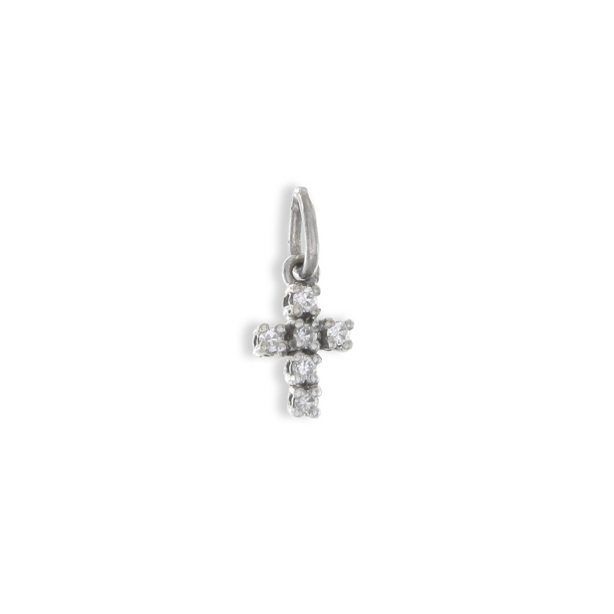 WHITE GOLD CROSS WITH DIAMONDS