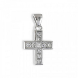GOLD CROSS WITH SQUARE DIAMONDS
