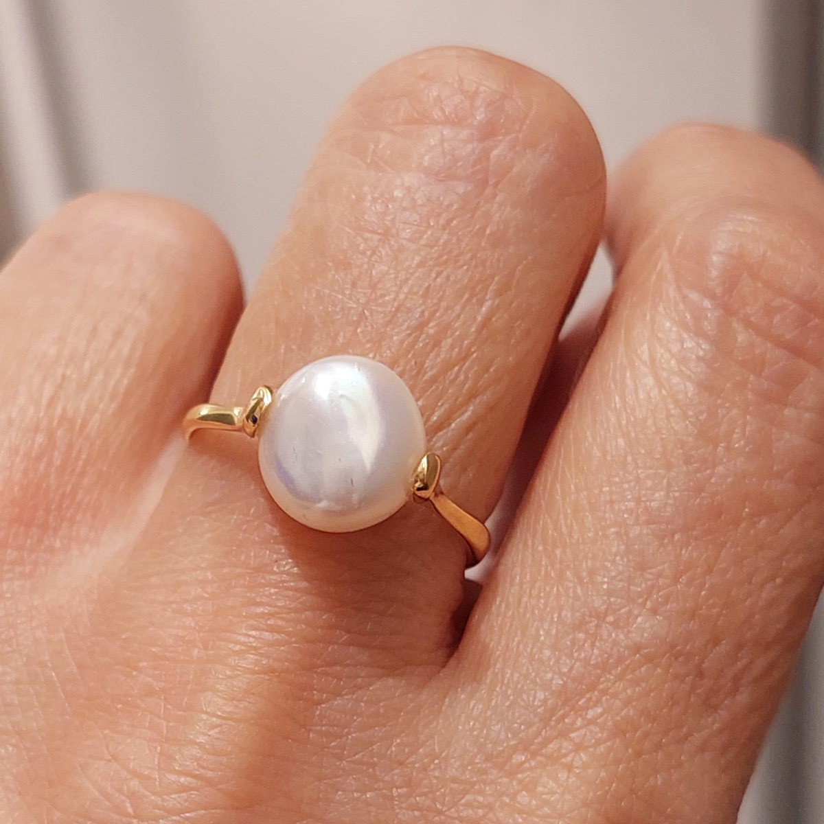 RING WITH BAROQUE CULTIVATED PEARL