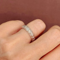 ANILLO ORO BLANCO DIAMANTES TALLA BAGUETTE