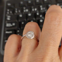 SOLITARIO ORO BLANCO 18K CON DIAMANTE NATURAL 0,60 CT
