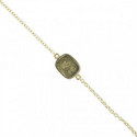 PULSERA ORO CON ESCAPULARIO RECTANGULAR