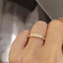 YELLOW GOLD WEDDING RING WITH 28 DIAMONDS