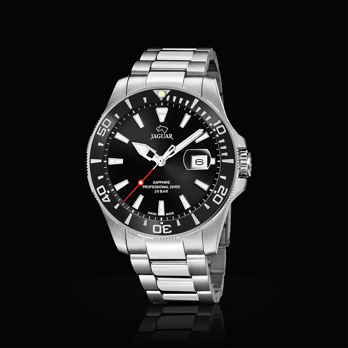 Reloj Jaguar hombre diver bisel negro