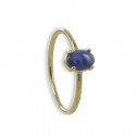 OVAL SAPPHIRE YELLOW GOLD RING