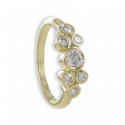 ANILLO ORO AMARILLO 7 DIAMANTES