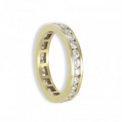 YELLOW GOLD WEDDING RING WITH 28 DIAMONDS