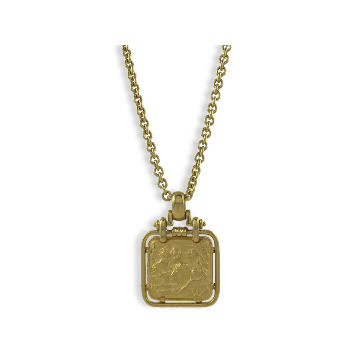 CARRERA & CARRERA RELIEF LIONS PENDANT CHAIN