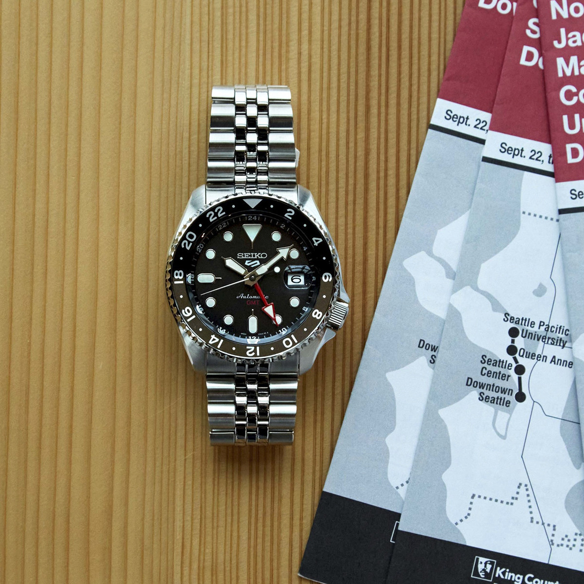 SEIKO 5 SPORTS GMT BLACK