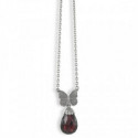 DANCE OF BUTTERFLIES WITH WHITE GOLD RHODOLITE