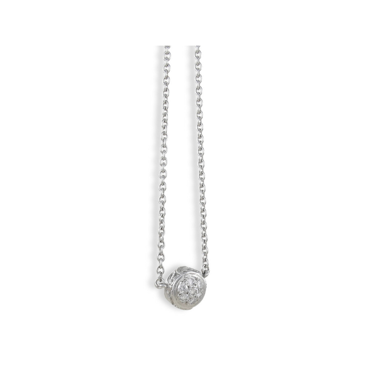 ROSE GARDEN WHITE GOLD PENDANT WITH CHAIN