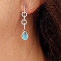 PENDIENTES ORO TOPACIO Y DIAMANTES