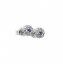EARRINGS WITH SAPPHIRE AND DIAMONDS