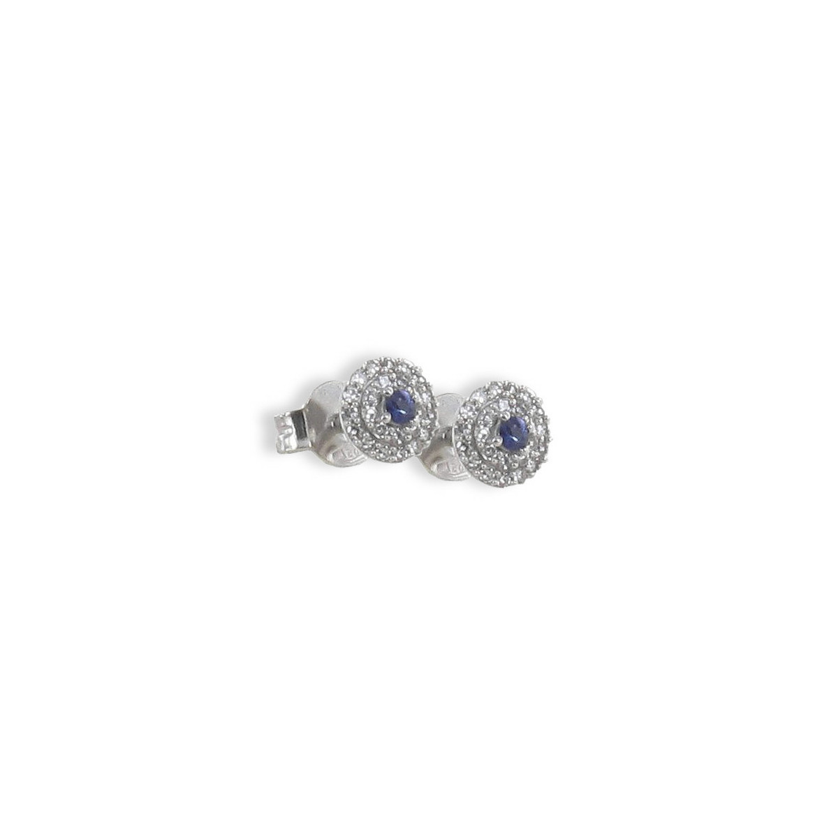 EARRINGS WITH SAPPHIRE AND DIAMONDS