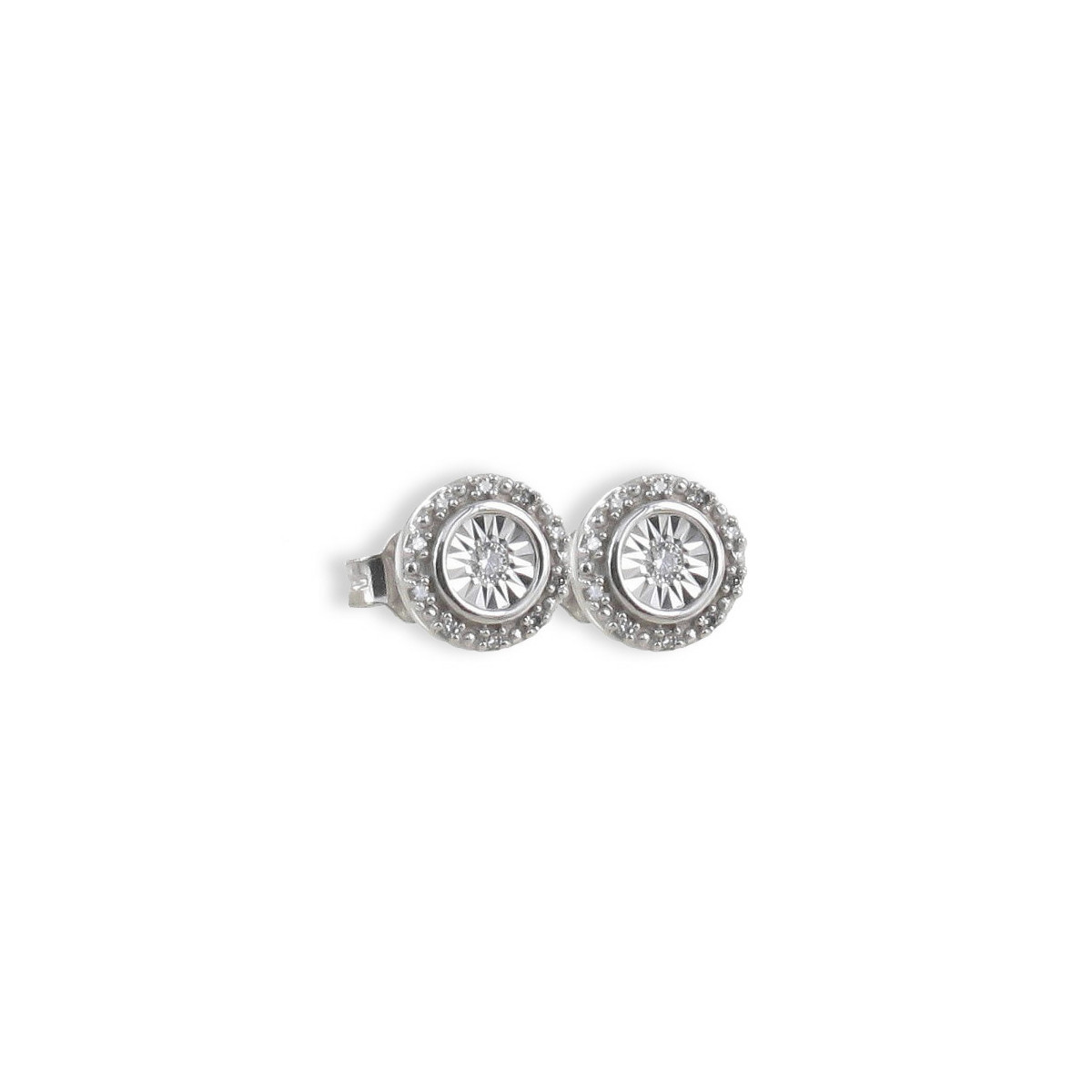 PENDIENTES ORO CON 22 DIAMANTES