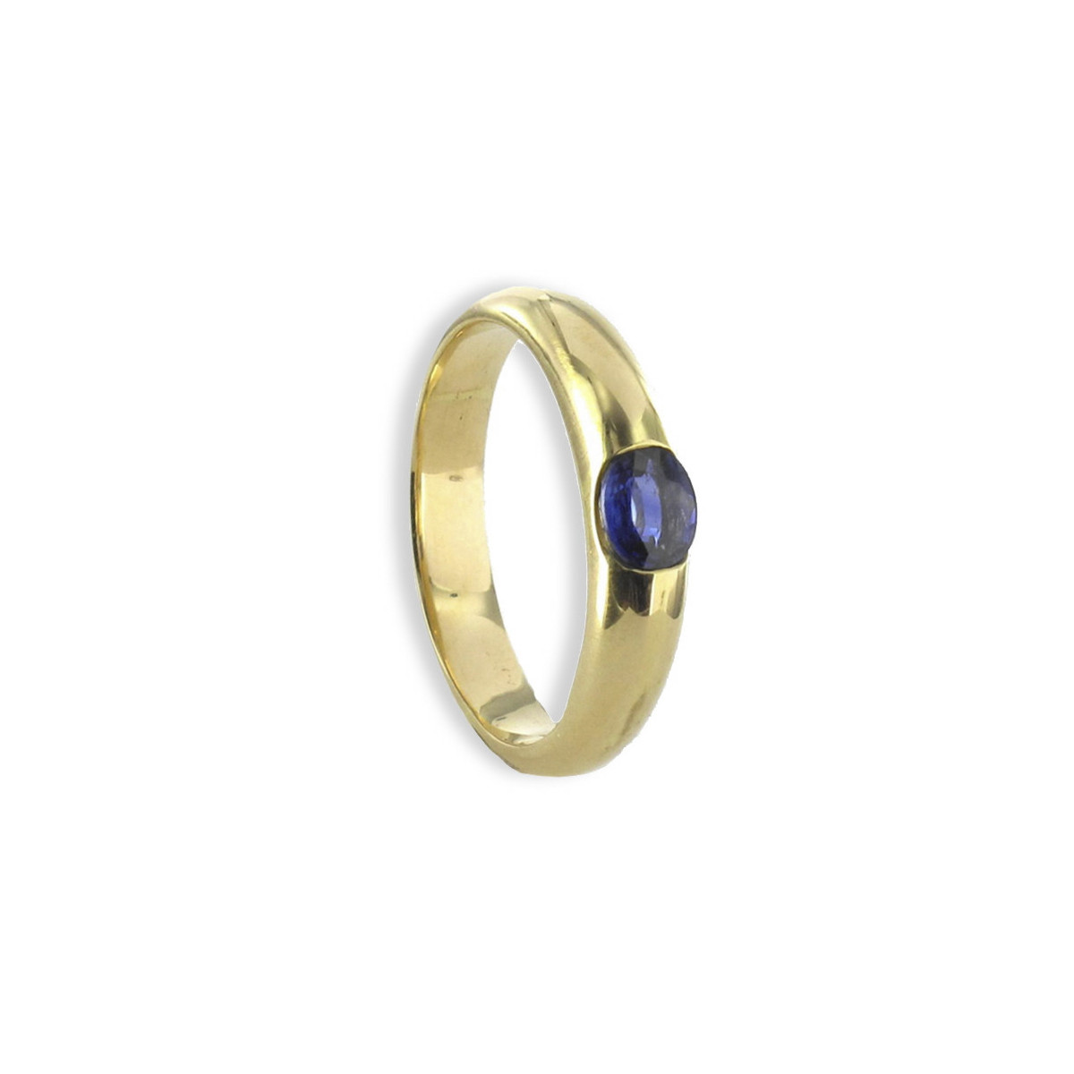 GOLD RING WITH OVAL SAPPHIRE OF 0.50 KTES