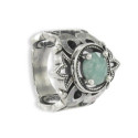 STERLING SILVER DESIGN RING WITH AMAZONITE