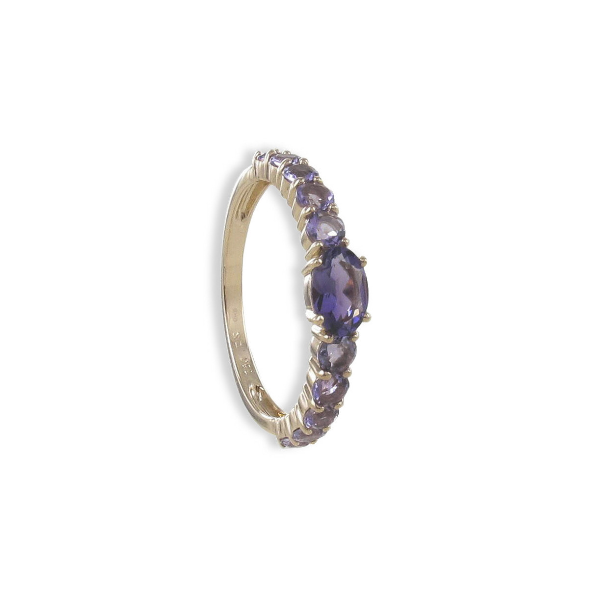 ROSE GOLD RING WITH 11 AMETHYST