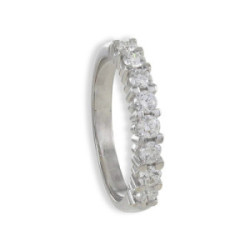 HALF RING WHITE GOLD DIAMONDS 0.54 KTES