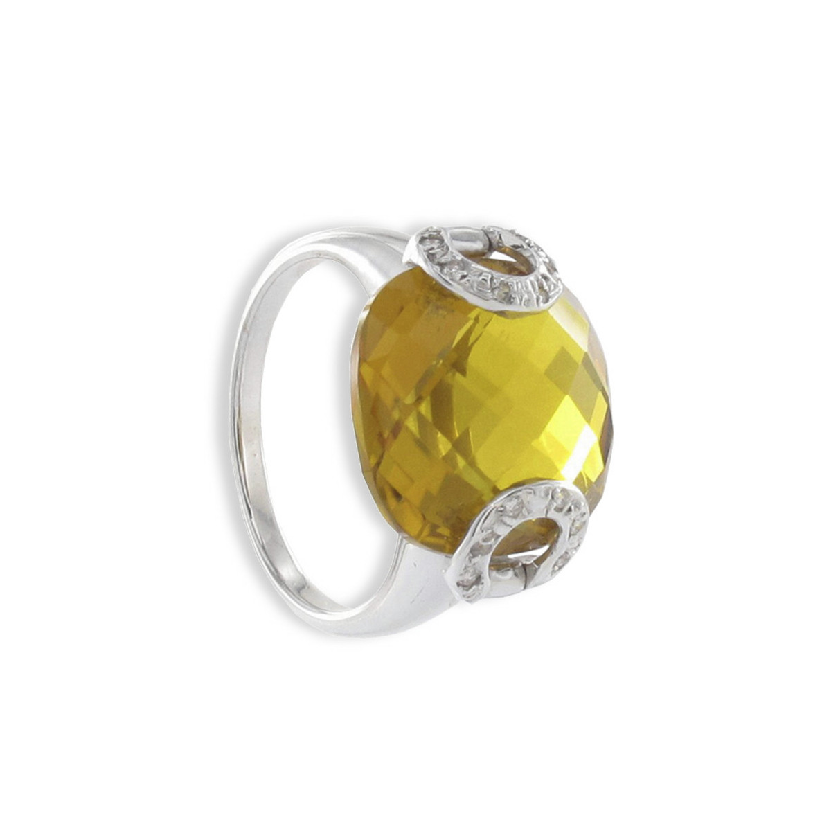 ANILLO ORO CON CUARZO CITRINO FACETADO