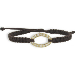 MACRAME YELLOW GOLD RING BRACELET