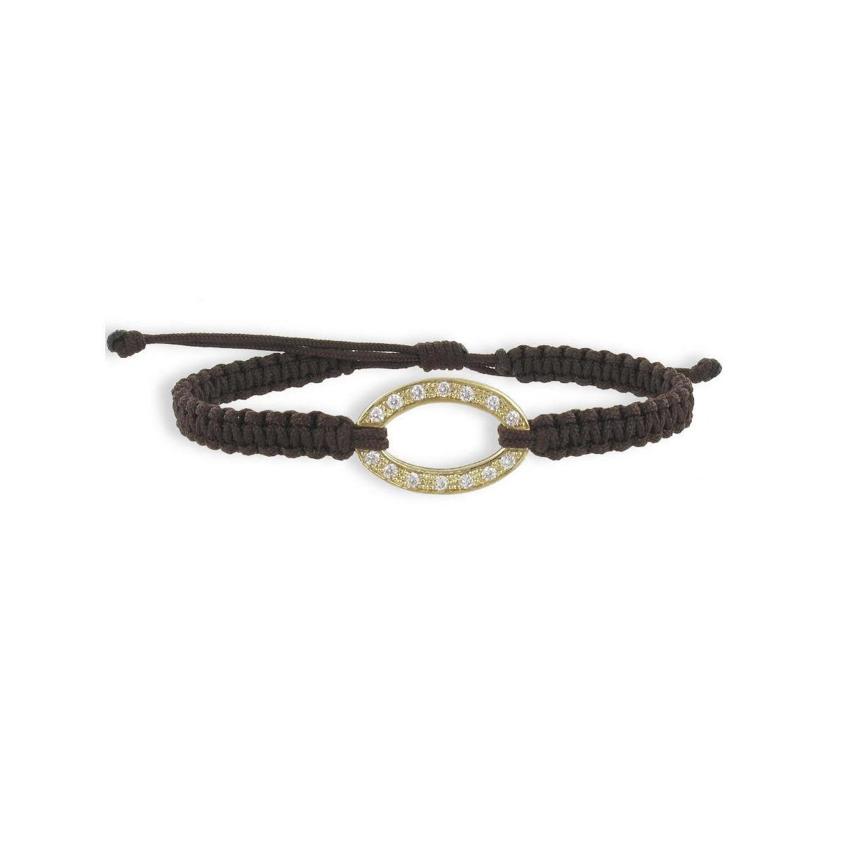 MACRAME YELLOW GOLD RING BRACELET