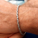 ARTICULATED SILVER CORD BRACELET