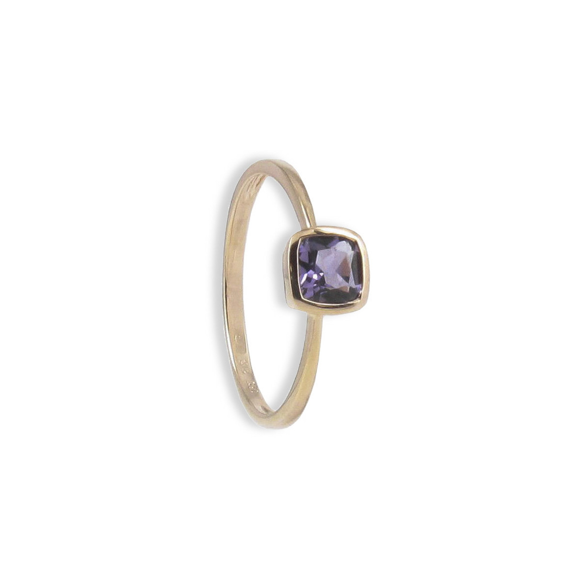 ANILLO ORO Y PIEDRA NATURAL COLOR LILA