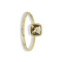 GOLD AND CITRINE SQUARE CUT RING