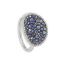 GOLD RING SAPPHIRES 1,26 KTES AND DIAMONDS