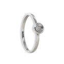 SOLITARIO ORO BLANCO 18K CON DIAMANTE 0,04 CT EN CHATÓN SOLITARIO ORO BLANCO 18K CON DIAMANTE 0,04 CT EN CHATÓN