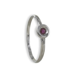 ANILLO ORO RUBI REDONDO