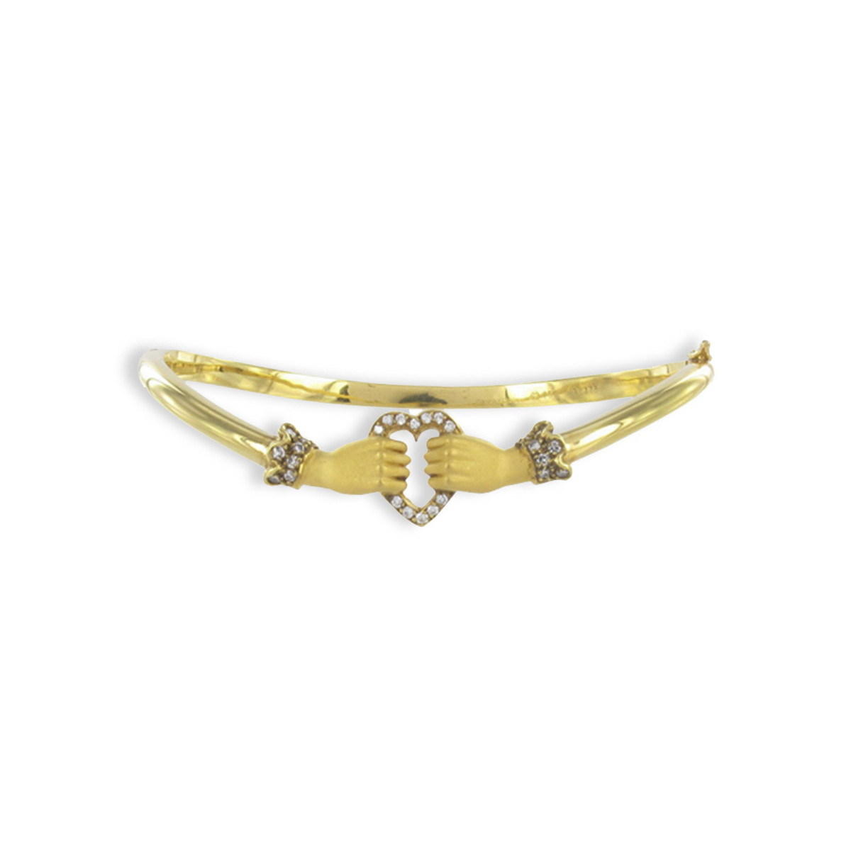 PULSERA RÍGIDA MANOS SUJETANDO CORAZÓN