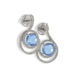 PENDIENTES ORO TOPACIO Y DIAMANTES