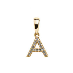 YELLOW GOLD INITIAL A PENDANT
