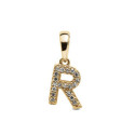 INITIAL R PENDANT WITH DIAMONDS