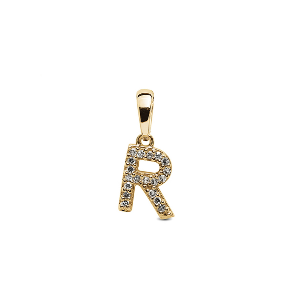 INITIAL R PENDANT WITH DIAMONDS