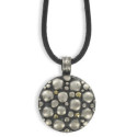 LEATHER SILVER GOLD NECKLACE
