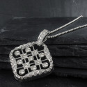 WHITE GOLD DIAMOND PENDANT CHAIN