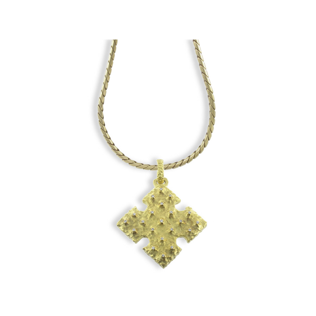 YELLOW GOLD DIAMOND PENDANT