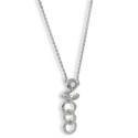 COLLAR CARRERA Y CARRERA CISNE ORO BLANCO